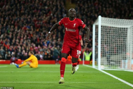 Sadio Mane Playing For Liverpool Sadio Mane Scored 15 Goals In Champions League Knockouts