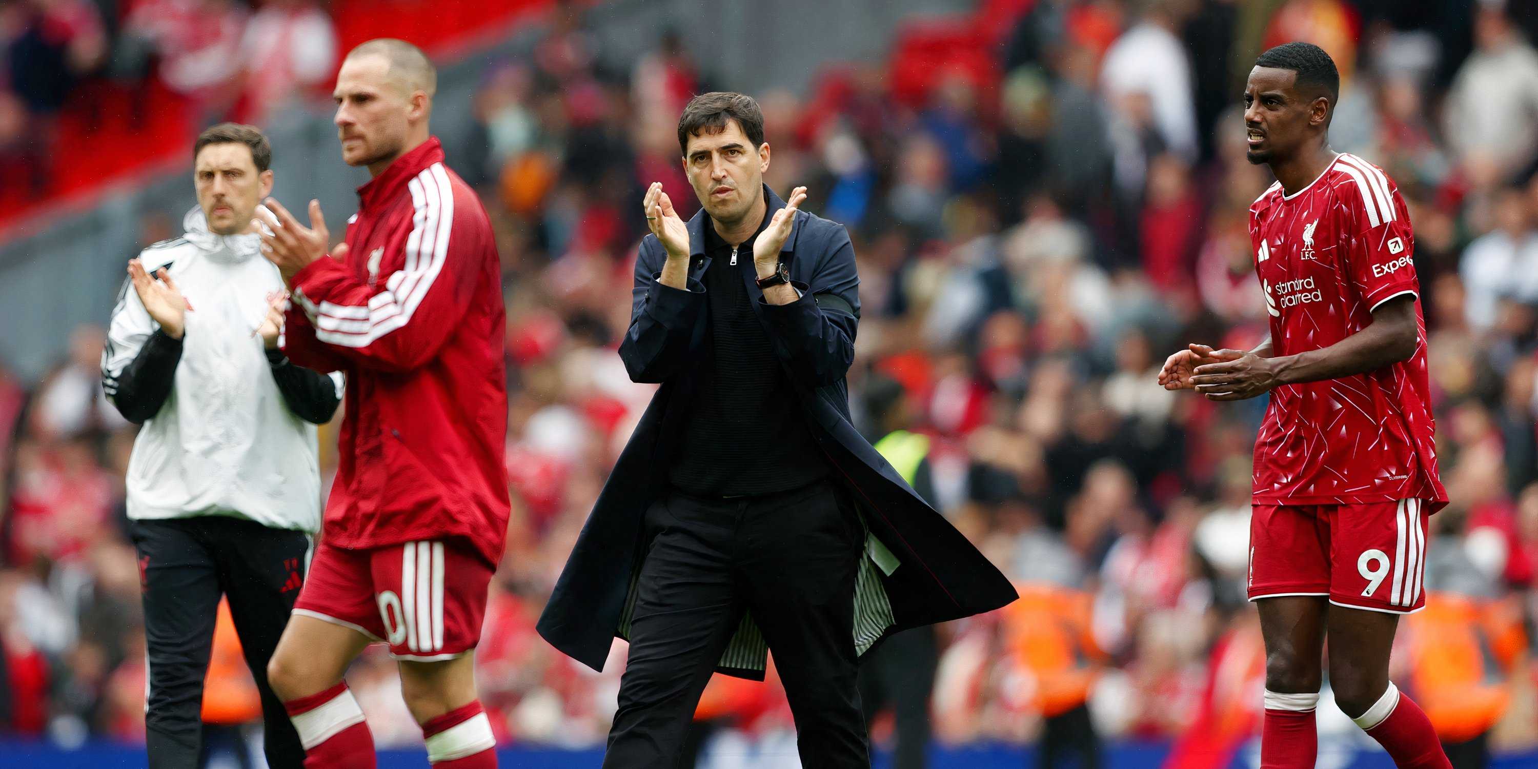 Liverpool head coach Andoni Iraola